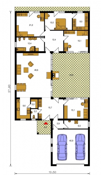 Floor plan of ground floor - ARKADA 2